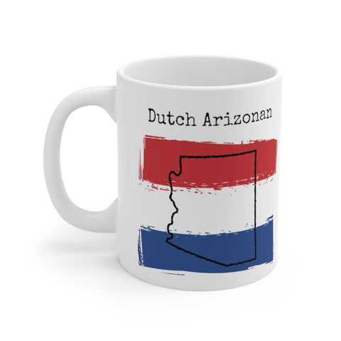 left view Dutch Arizonan Ceramic Mug – Dutch Culture, Arizona Pride