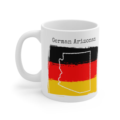 left view German Arizonan Ceramic Mug - German Ancestry, Arizona Pride