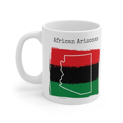 left view African Arizonan Ceramic Mug | African Ancestry, Arizona Pride
