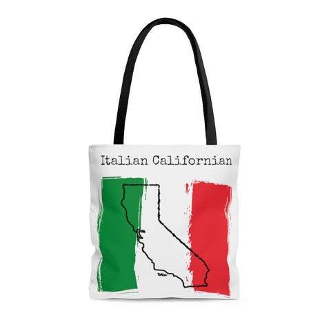 front and back view Italian Californian Tote - Italian Heritage, California Style