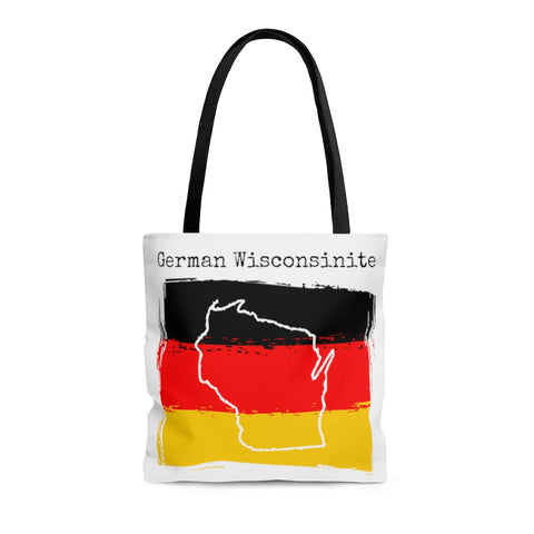Front and back view of German Wisconsinite Tote - German Ancestry, Wisconsin Pride