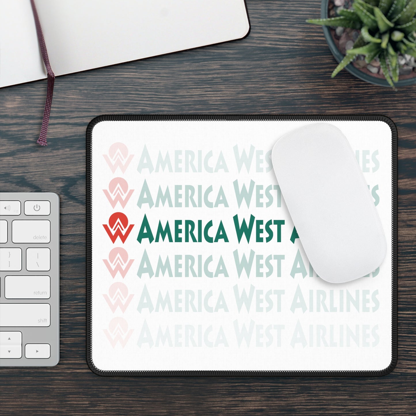 America West Airlines Fade Logo Mouse Pad