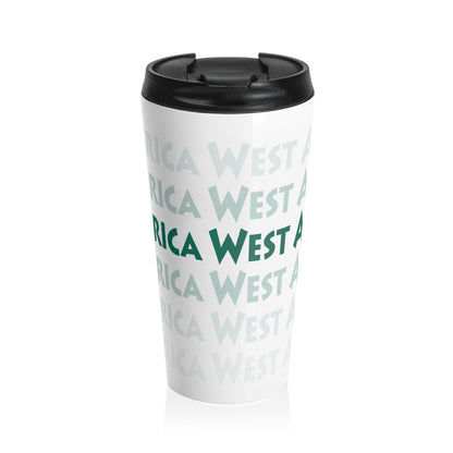 America West Airlines Fade Logo Stainless Steel Travel Mug