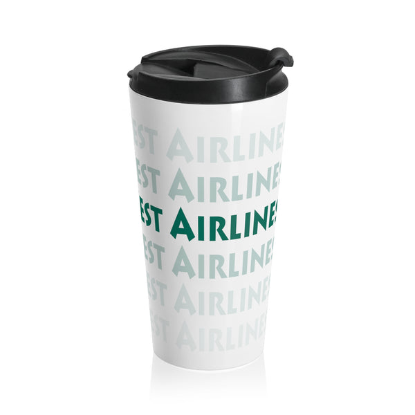 America West Airlines Fade Logo - Stainless Steel Travel Mug