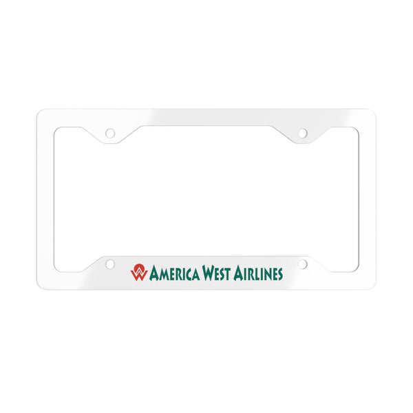 America West Airlines - Metal License Plate Frame