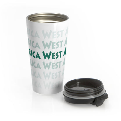 America West Airlines Fade Logo Stainless Steel Travel Mug