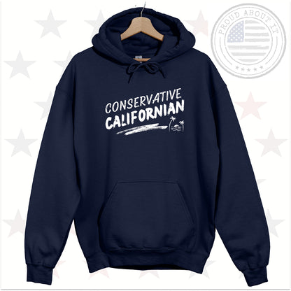 Conservative Californian Hoodie – Patriotic Unisex Pullover Hooded Sweatshirt