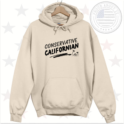 Conservative Californian Hoodie – Patriotic Unisex Pullover Hooded Sweatshirt