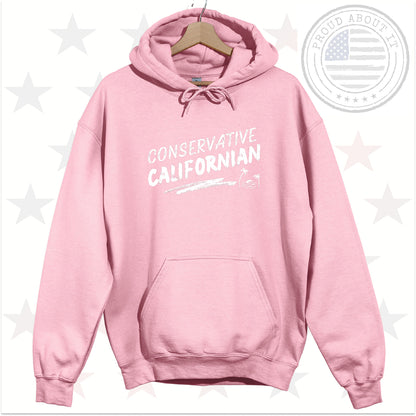 Conservative Californian Hoodie – Patriotic Unisex Pullover Hooded Sweatshirt