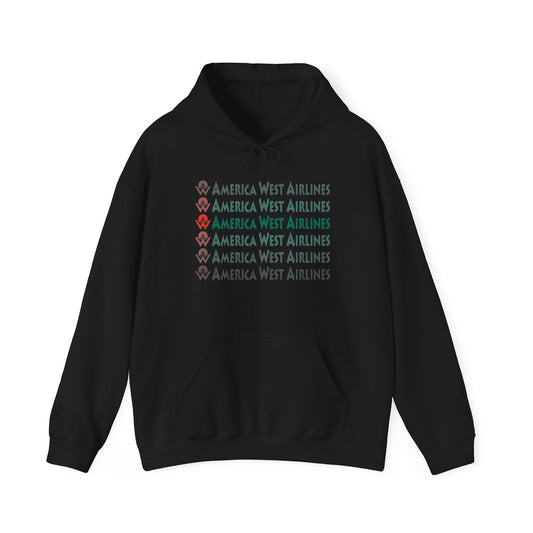 America West Airlines Fade Logo Alumni Hoodie