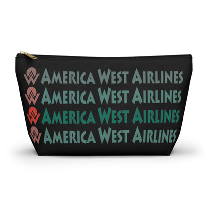 America West Airlines Fade Logo Cosmetic / Travel Pouch