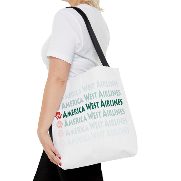 America West Airlines Fade Logo - Tote Bag