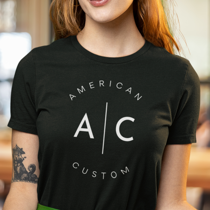 American Customized US State Unisex T-shirt | Modern Initials Style