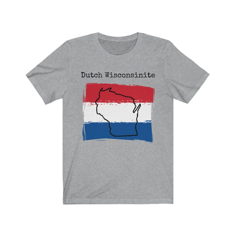 sport grey Dutch Wisconsinite Unisex T-Shirt – Dutch Heritage, Wisconsin Pride