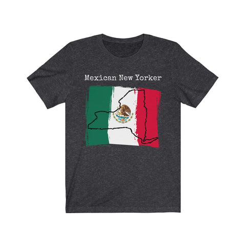 dark heather grey Mexican New Yorker Unisex T-Shirt – Mexican Pride, New York Style