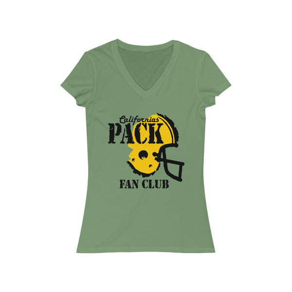 green California Pack Fan Club - Women's Jersey Short Sleeve V-Neck Tee