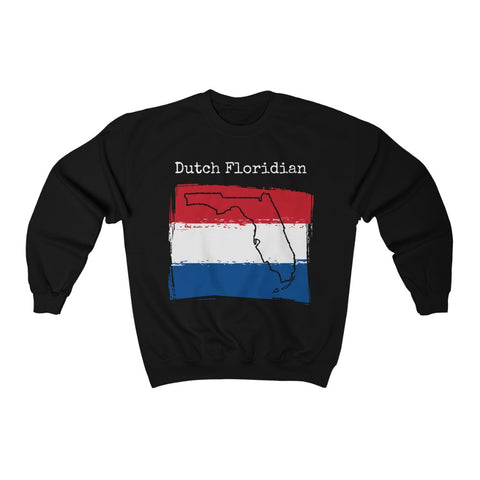 Black Dutch Floridian Unisex Sweatshirt - Dutch Heritage, Florida Pride 