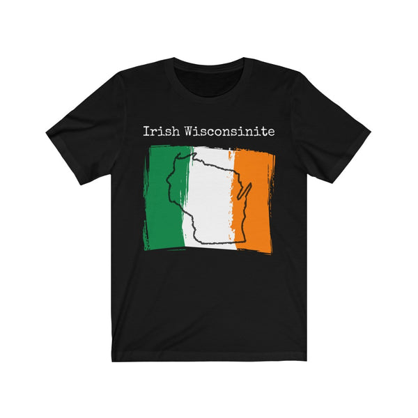 black Irish Wisconsinite Unisex T-Shirt – Irish Pride, Wisconsin Pride