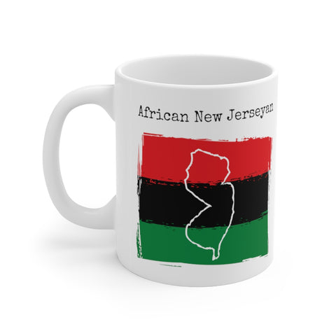 left view African New Jerseyan Ceramic Mug | African Ancestry, New Jersey Pride