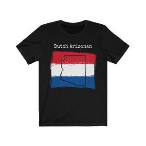 black Dutch Arizonan Unisex T-Shirt - Dutch Heritage, Arizona Pride 