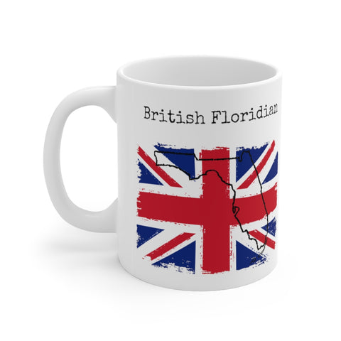 left view British Floridian Ceramic Mug | British Ancestry, Florida Pride