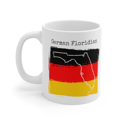 left view German Floridian Ceramic Mug - German Ancestry, Florida Pride 