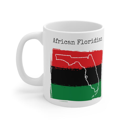 left view African Floridian Ceramic Mug | African Ancestry, Florida Pride