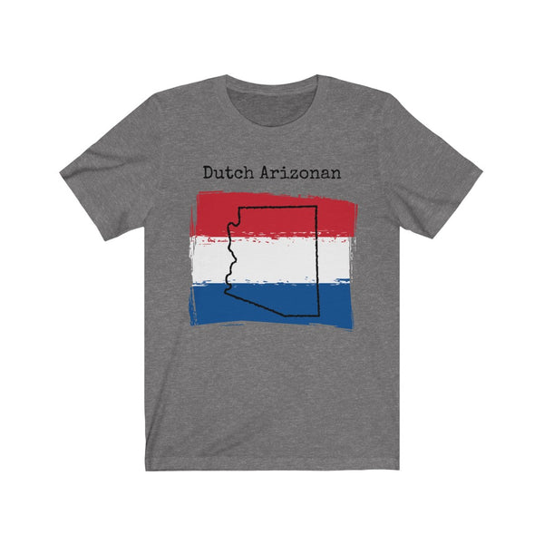 Dark Heather Grey Dutch Arizonan Unisex T-Shirt - Dutch Heritage, Arizona Pride 
