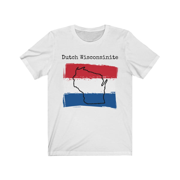 white Dutch Wisconsinite Unisex T-Shirt – Dutch Heritage, Wisconsin Pride
