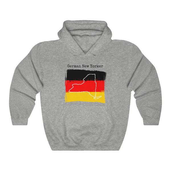 light heather grey German New Yorker Unisex Hoodie - German Ancestry, New York Style