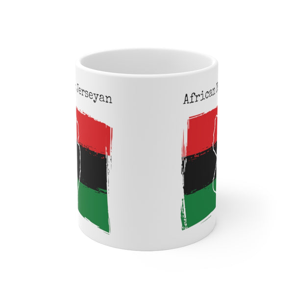 front view African New Jerseyan Ceramic Mug | African Ancestry, New Jersey Pride