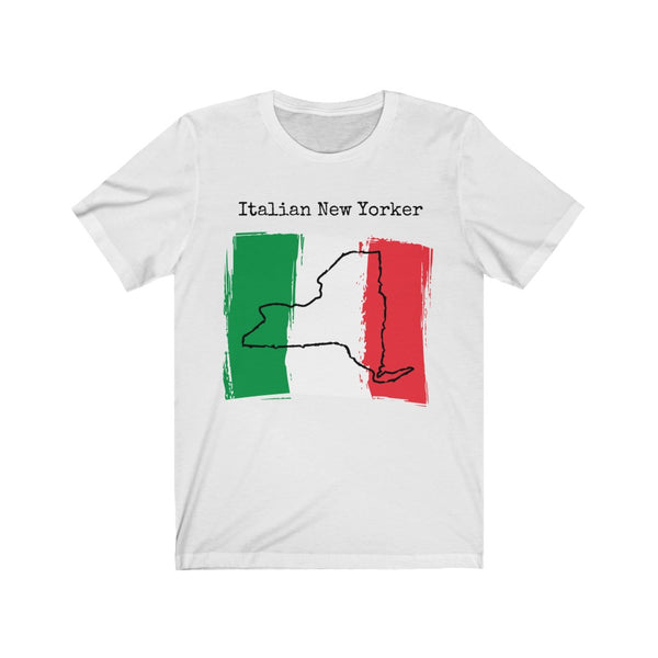 white Italian New Yorker Unisex T-Shirt - Italian Heritage, New York Style