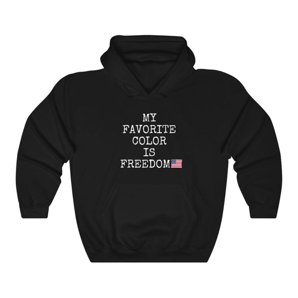 black My Favorite Color is Freedom Unisex Hoodie