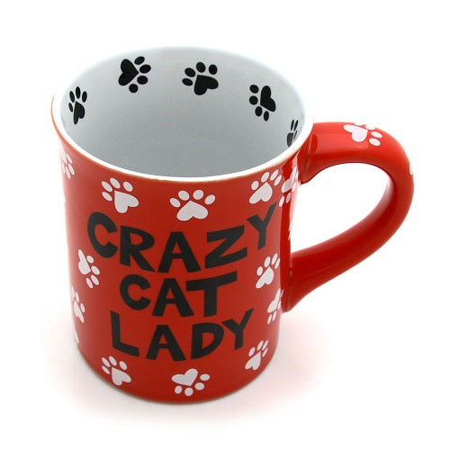 inside view Crazy Cat Lady Ceramic Mug