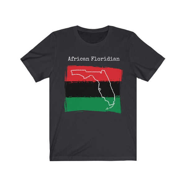 Dark grey front African Floridian-African Pride, Florida Pride Unisex T-Shirt