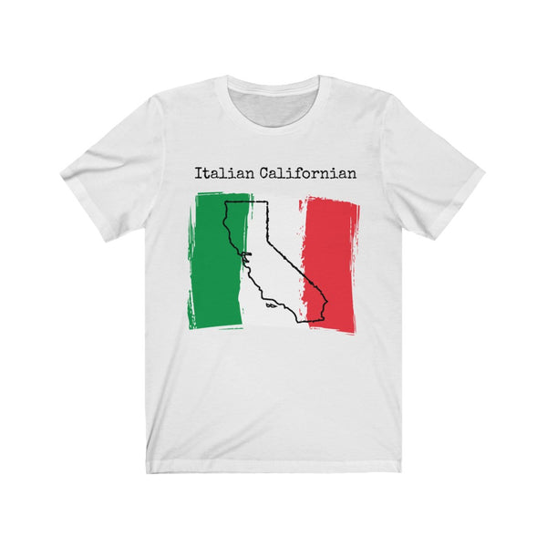 white Italian Californian Unisex T-Shirt – Italian Heritage, California Style