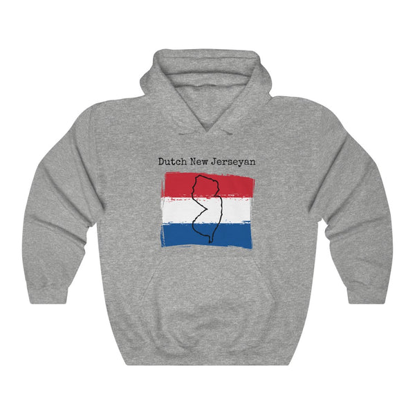 sport grey Dutch New Jerseyan Unisex Hoodie | Dutch Heritage, New Jersey Pride