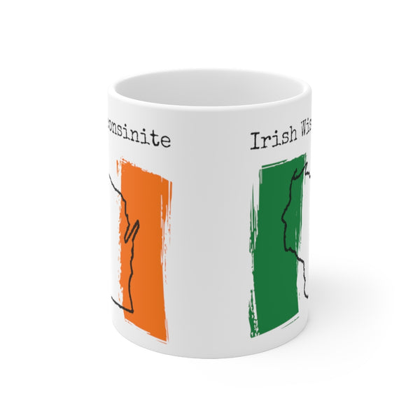 front view Irish Wisconsinite Ceramic Mug – Irish Pride, Wisconsin Pride