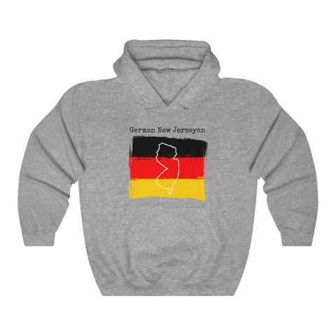 sport grey German New Jerseyan Unisex Hoodie | German Heritage, New Jersey Pride