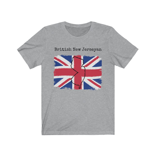 sport grey British New Jerseyan Unisex T-Shirt - British Ancestry, New Jersey Pride