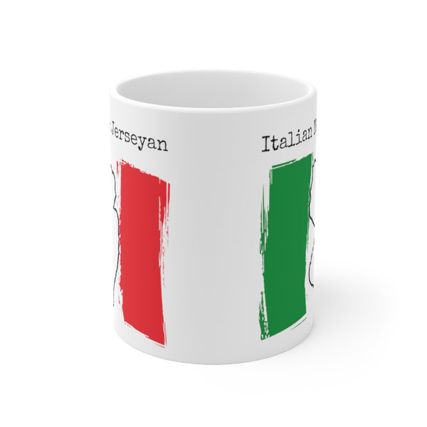 front view Italian New Jerseyan Ceramic Mug | Italian Heritage, New Jersey Pride