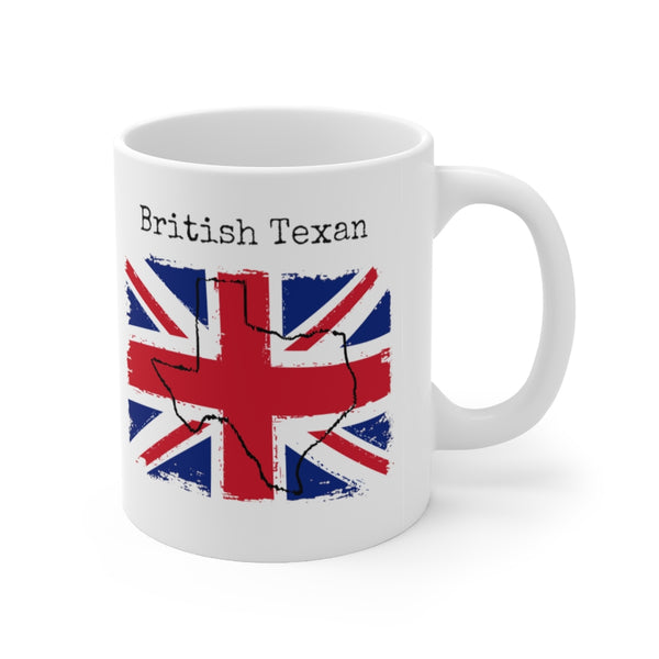 right view British Texan Ceramic Mug - British Ancestry, Texas Pride