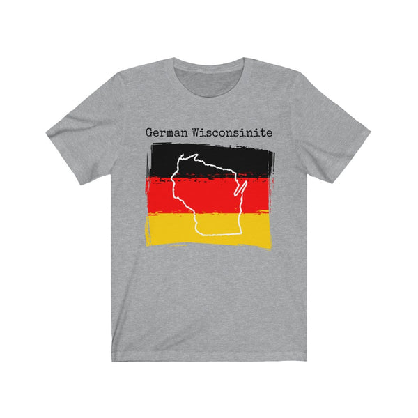 sport grey German Wisconsinite Unisex T-Shirt - Germany Ancestry, Wisconsin Pride