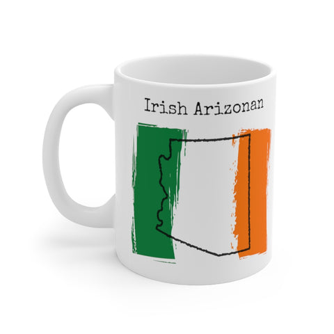 left view Irish Arizonan Ceramic Mug - Irish Pride, Arizona Pride