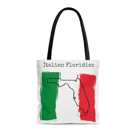 front and back view Italian Floridian Tote - Italian Heritage, Florida Pride