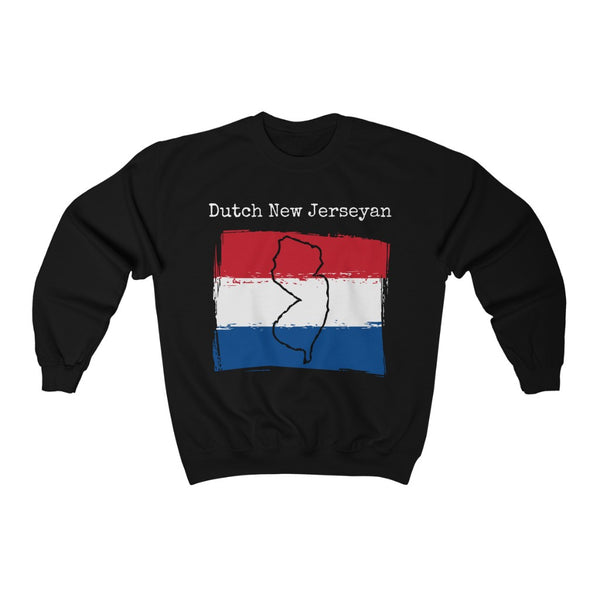 black Dutch New Jerseyan Unisex Sweatshirt - Dutch Culture, New Jersey Pride