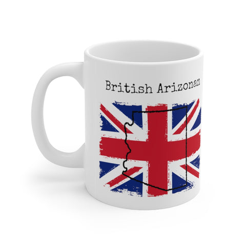 left view British Arizonan Ceramic Mug | British Ancestry, Arizona Pride