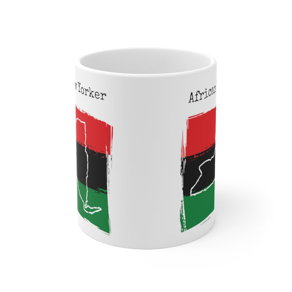 front view African New Yorker Ceramic Mug 