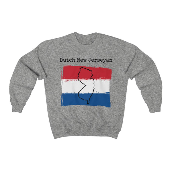 sport grey Dutch New Jerseyan Unisex Sweatshirt - Dutch Culture, New Jersey Pride