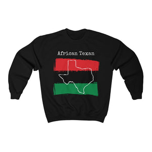 black African Texan Unisex Sweatshirt - Africa Ancestry, Texas Pride 